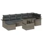 Juego de Sofá de Jardín de 8 Piezas con Cojines Ratán Gris de , Sofás de exterior - Ref: Foro24-3348325, Precio: 526,41 €, De...