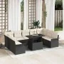 Conjunto de Sofás de Jardín de 10 Piezas con Cojines Poliratán Negro | Foro24.es | Tu tienda online para hogar, jardín y más Foro24.es