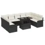 Conjunto de Sofás de Jardín de 10 Piezas con Cojines Poliratán Negro | Foro24.es | Tu tienda online para hogar, jardín y más Foro24.es