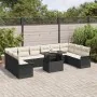 Juego de sofá de jardín de 11 piezas con cojines Negro Ratán Polimérico | Foro24.es | Tu tienda online para hogar, jardín y más Foro24.es