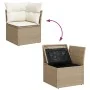 Juego de Sofá de Jardín de 11 Piezas con Cojines Beige Ratán Poliéster von , Outdoor-Sofas - Ref: Foro24-3348357, Preis: 764,...