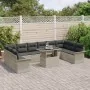 Conjunto de Sofá de Jardín de 11 Piezas con Cojines Gris Claro de Polirratán | Foro24.es | Tu tienda online para hogar, jardín y más Foro24.es
