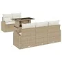 Juego de Sofá de Jardín de 6 Piezas con Cojines de Poliratán Beige von , Outdoor-Sofas - Ref: Foro24-3348557, Preis: 502,94 €...