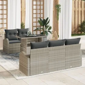 Conjunto de Sofá de Jardín de 6 Piezas con