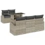 Conjunto de Sofá de Jardín de 6 Piezas con Cojines de Ratan Poliéster Gris Claro by , Outdoor sofas - Ref: Foro24-3348558, Pr...