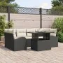 Conjunto de Sofá de Jardín de 7 Piezas con Cojines Ratán Poli Negro | Foro24.es | Tu tienda online para hogar, jardín y más Foro24.es