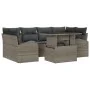 Conjunto de Sofá de Jardín de 7 Piezas con Cojines Gris de Poliéster Ratan by , Outdoor sofas - Ref: Foro24-3348575, Price: 4...
