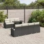 Juego de Sofás de Jardín de 8 Piezas con Cojines Ratán Poliéster Negro | Foro24.es | Tu tienda online para hogar, jardín y más Foro24.es