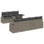 Juego de Sofá de Jardín de 8 Piezas con Cojines Gris Ratán Polimérico | Foro24.es | Tu tienda online para hogar, jardín y más Foro24.es
