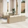 Juego de Sofá de Jardín de 8 Piezas con Cojines Beige de Ratán Polimérico | Foro24.es | Tu tienda online para hogar, jardín y más Foro24.es