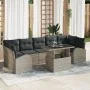 Juego de Sofá de Jardín de 8 Piezas con Cojines Gris Claro de Ratán by , Outdoor sofas - Ref: Foro24-3348598, Price: 637,48 €...