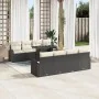 Juego de Sofás de Jardín de 9 Piezas con Cojines Ratán Poliéster Negro | Foro24.es | Tu tienda online para hogar, jardín y más Foro24.es