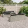 Conjunto de Sofás de Jardín de 9 Piezas con Cojines Ratán Poliéster Gris Claro by , Outdoor sofas - Ref: Foro24-3348608, Pric...