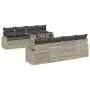 Conjunto de Sofás de Jardín de 9 Piezas con Cojines Ratán Poliéster Gris Claro by , Outdoor sofas - Ref: Foro24-3348608, Pric...
