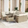 Conjunto de Sofá de Jardín de 9 Piezas con Cojines de Ratán Beige | Foro24.es | Tu tienda online para hogar, jardín y más Foro24.es
