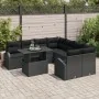Juego de Sofás de Jardín de 9 Piezas con Cojines Negro de Ratán Poliéster von , Outdoor-Sofas - Ref: Foro24-3348619, Preis: 6...