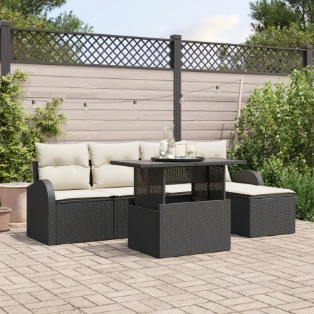 Conjunto de Sofás de Jardín de 6 Piezas con Cojines de Ratán de Poli von , Outdoor-Sofas - Ref: Foro24-3348623, Preis: 403,27...