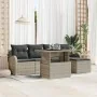 Juego de Sofá de Jardín de 6 Piezas con Cojines en Poliratán Gris Claro by , Outdoor sofas - Ref: Foro24-3348628, Price: 444,...