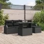 Juego de Sofá de Jardín de 6 Piezas con Cojines Negro Poliratán by , Outdoor sofas - Ref: Foro24-3348629, Price: 405,36 €, Di...