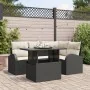 Conjunto de Sofá de Jardín de 5 Piezas con Cojines Negro Poliratán | Foro24.es | Tu tienda online para hogar, jardín y más Foro24.es