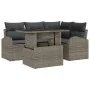 Set de Sofá de Jardín de 5 Piezas con Cojines Gris Poliratán de , Sofás de exterior - Ref: Foro24-3348635, Precio: 375,89 €, ...
