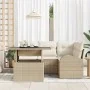 Juego de Sofá de Jardín de 5 Piezas con Cojines de Ratán Sintético Beige | Foro24.es | Tu tienda online para hogar, jardín y más Foro24.es