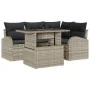 Juego de Sofá de Jardín de 5 Piezas con Cojines de Rattan Poliéster Gris Claro von , Outdoor-Sofas - Ref: Foro24-3348638, Pre...