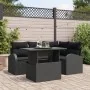 Juego de Sofá de Jardín de 5 Piezas con Cojines, Negro de Poliratán by , Outdoor sofas - Ref: Foro24-3348639, Price: 400,72 €...