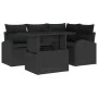 Juego de Sofá de Jardín de 5 Piezas con Cojines, Negro de Poliratán by , Outdoor sofas - Ref: Foro24-3348639, Price: 400,72 €...