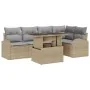 conjunto de sofá de jardín de 6 piezas con cojines beige de ratán sintético von , Outdoor-Sofas - Ref: Foro24-3348646, Preis:...