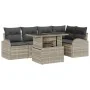 Conjunto de Sofás de Jardín de 6 Piezas con Cojines Gris Claro Ratán Poli von , Outdoor-Sofas - Ref: Foro24-3348648, Preis: 4...