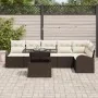 Conjunto de Sofá de Jardín de 7 Piezas con Cojines Marrón Ratán Poly | Foro24.es | Tu tienda online para hogar, jardín y más Foro24.es