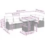 Set de Sofá de Jardín de 7 Piezas con Cojines Grises de Polirratán by , Outdoor sofas - Ref: Foro24-3348655, Price: 480,64 €,...