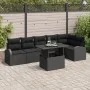 Juego de Sofás de Jardín de 7 Piezas con Cojines Negro Ratán Poliéster von , Outdoor-Sofas - Ref: Foro24-3348659, Preis: 512,...