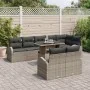 Conjunto de Sofás de Jardín de 9 Piezas con Cojines de Ratán Gris | Foro24.es | Tu tienda online para hogar, jardín y más Foro24.es