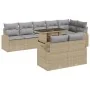 Conjunto de Sofá de Jardín de 9 Piezas con Cojines Beige de Ratán Sintético | Foro24.es | Tu tienda online para hogar, jardín y más Foro24.es
