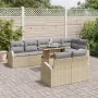 Conjunto de Sofá de Jardín de 9 Piezas con Cojines Beige de Ratán Sintético | Foro24.es | Tu tienda online para hogar, jardín y más Foro24.es