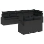 Conjunto de Sofá de Jardín de 9 Piezas con Cojines Negro Ratan Poligonal von , Outdoor-Sofas - Ref: Foro24-3348669, Preis: 67...