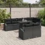 Conjunto de Sofá de Jardín de 9 Piezas con Cojines Negro Ratan Poligonal von , Outdoor-Sofas - Ref: Foro24-3348669, Preis: 67...