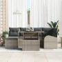 Conjunto de Sofás de Jardín de 7 Piezas con Cojines Gris Ratán Poliéster by , Outdoor sofas - Ref: Foro24-3348675, Price: 461...