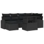 Juego de Sofá de Jardín de 7 Piezas con Cojines Poliratán Negro by , Outdoor sofas - Ref: Foro24-3348679, Price: 492,43 €, Di...