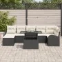 Conjunto de Sofá de Jardín de 8 Piezas con Cojines Negro de Ratán Sintético | Foro24.es | Tu tienda online para hogar, jardín y más Foro24.es