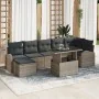Conjunto de Sofá de Jardín de 8 Piezas con Cojines Gris Ratán Poliéster by , Outdoor sofas - Ref: Foro24-3348685, Price: 524,...
