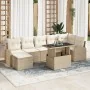 Conjunto de Sofás de Jardín de 8 Piezas con Cojines Beige de Rattan Poliéster | Foro24.es | Tu tienda online para hogar, jardín y más Foro24.es
