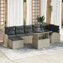Juego de Sofás de Jardín de 8 Piezas con Cojines de Ratán Poliratán Gris Claro by , Outdoor sofas - Ref: Foro24-3348688, Pric...