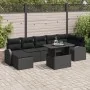 Juego de sofá de jardín de 8 piezas con almohadas, negro, ratán sintético by , Outdoor sofas - Ref: Foro24-3348689, Price: 55...