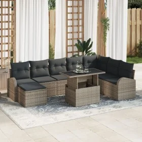 Conjunto de Sofá de Jardín de 9 Piezas con