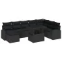 Conjunto de Sofá de Jardín de 9 Piezas con Cojines Negro de Ratán Polivinílico by , Outdoor sofas - Ref: Foro24-3348699, Pric...