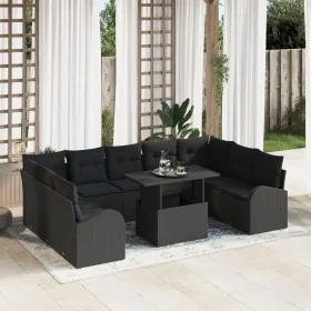 Conjunto de Sofás de Jardín de 10 Piezas con