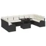 Conjunto de Sofás de Jardín de 11 Piezas Negro de Poliratán | Foro24.es | Tu tienda online para hogar, jardín y más Foro24.es